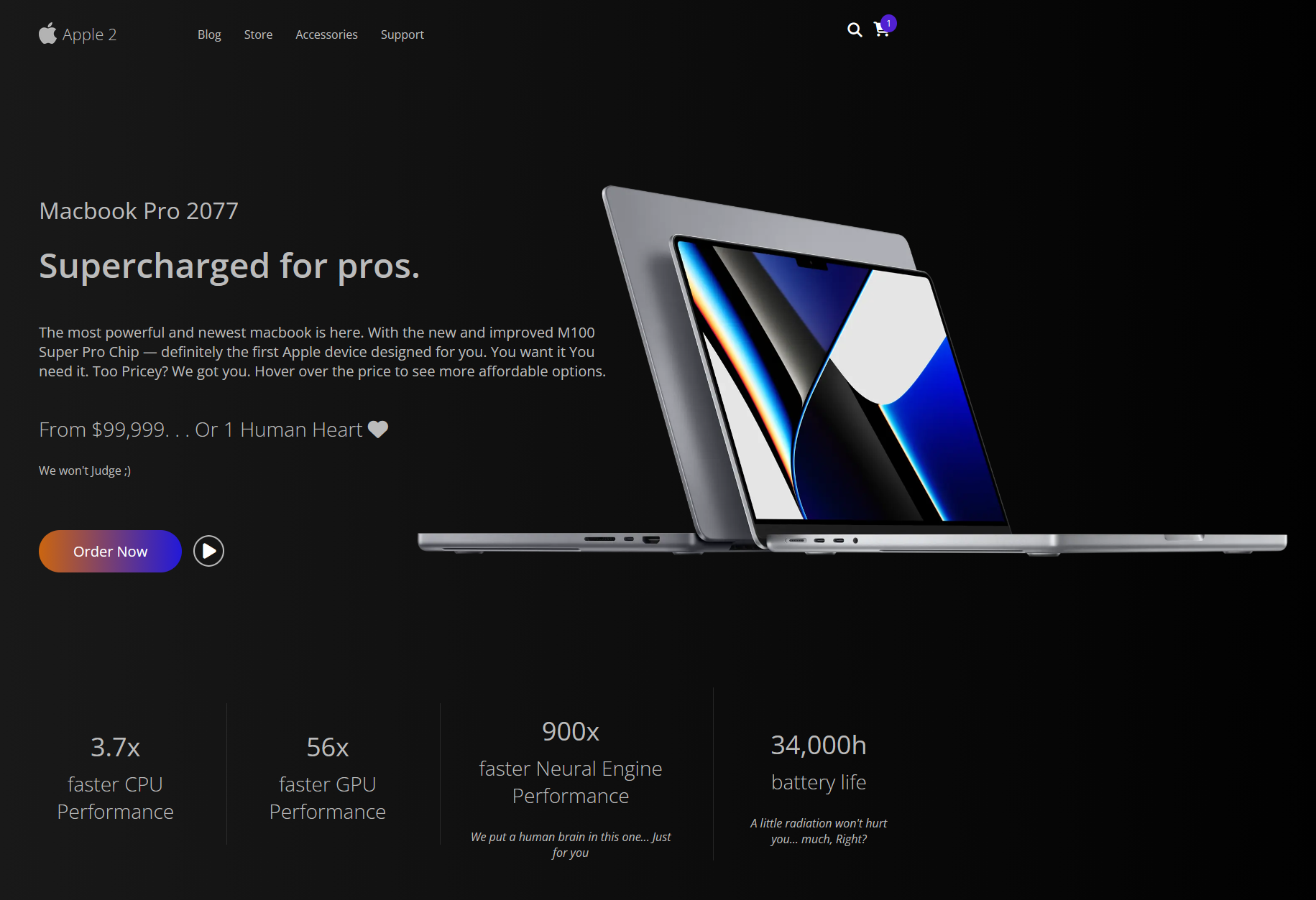 An Apple Website Recreation, with Tucci Flavour